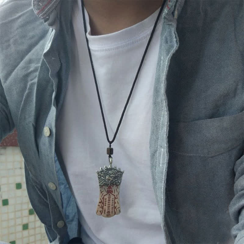 Wear FengShui FengShui Bagua PiXiu Cinnabar Balance Necklace Pendant