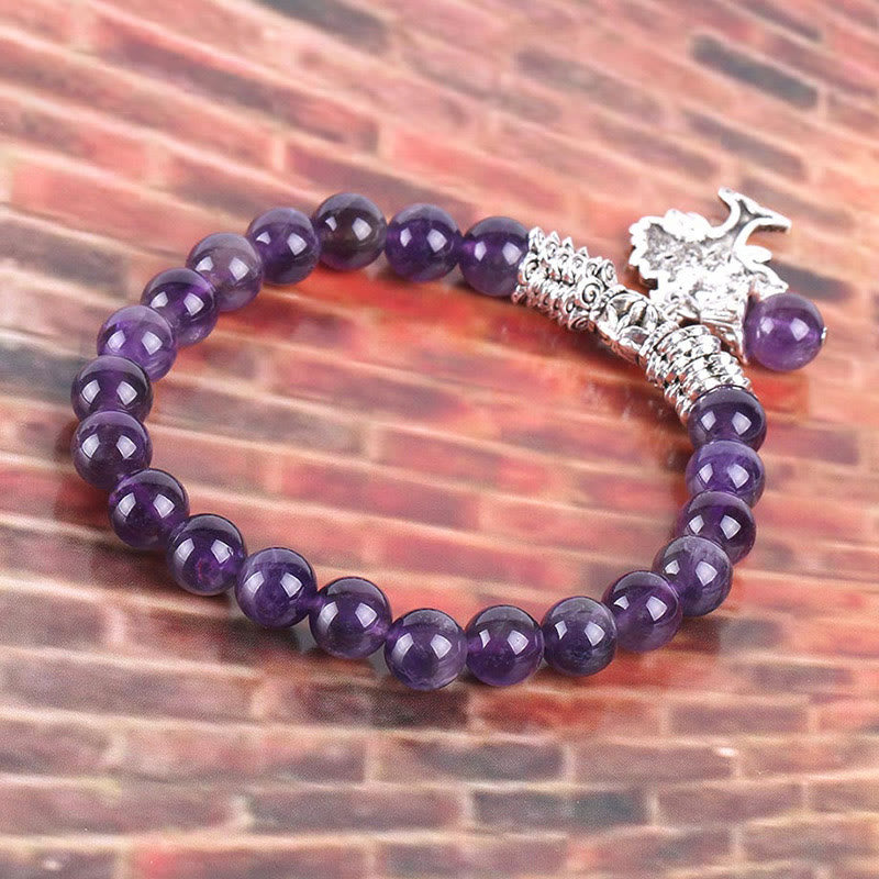Wear FengShui Natural Gemstone Tree of Life Lucky Charm Stretch Bracelet