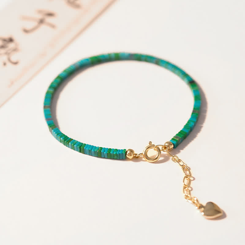 Wear FengShui Turquoise Beaded Friendship Strength Chain Bracelet