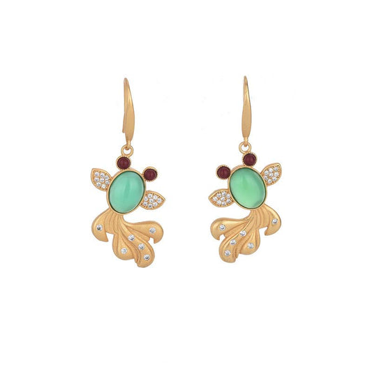 Wear FengShui FengShui Jade Koi Fortune Earrings