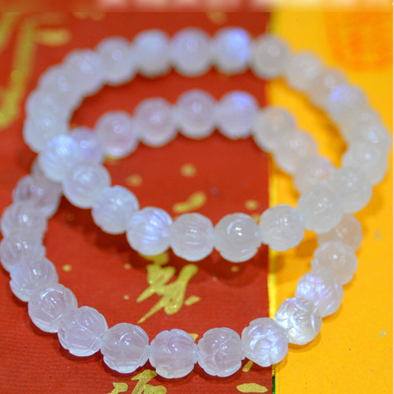 Wear FengShui Natural Moonstone Lotus Love Bracelet