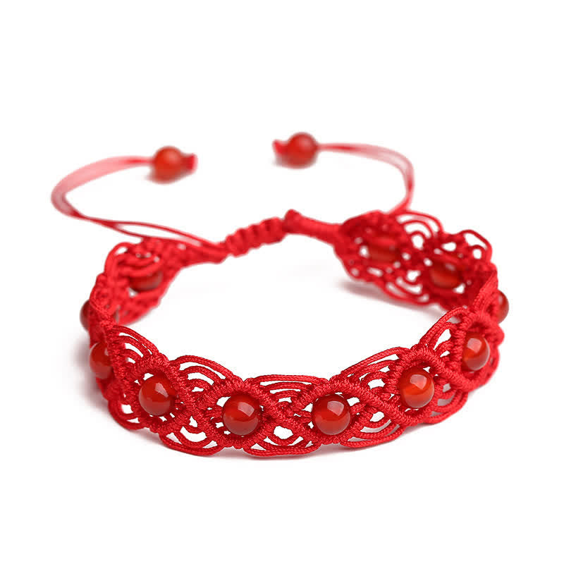 Wear FengShui Red Agate Confidence Red String Bracelet