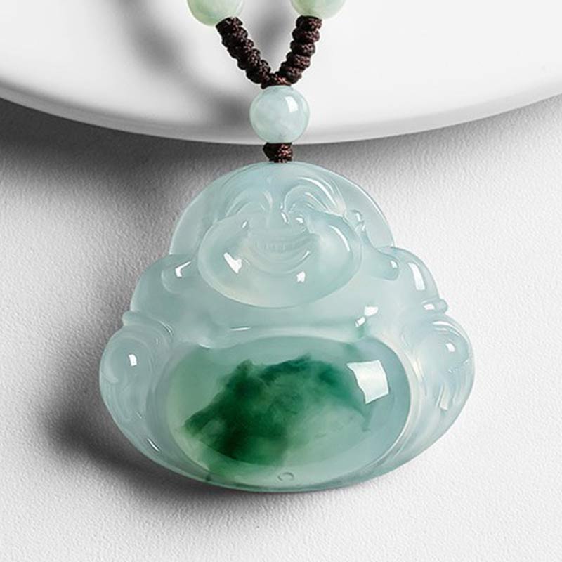 Wear FengShui Cyan Jade Luck Necklace Pendant