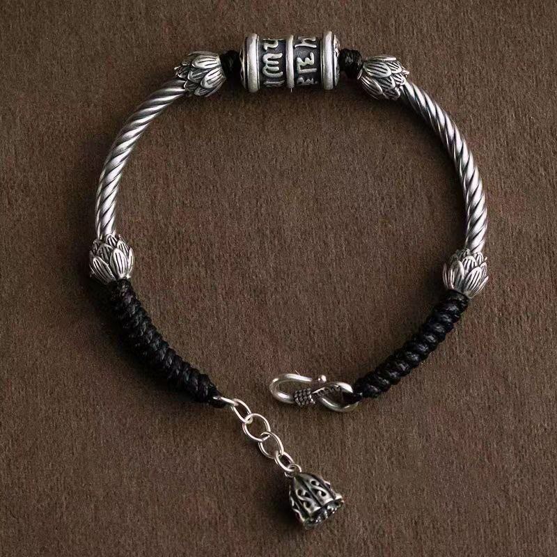 Wear FengShui Om Mani Padme Hum Lotus Peace Braided Bracelet
