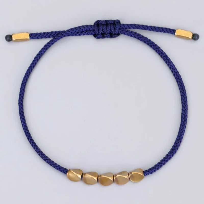 Wear FengShui 3 PCS Tibetan Copper Beads Healing Protection Luck Bracelet Set