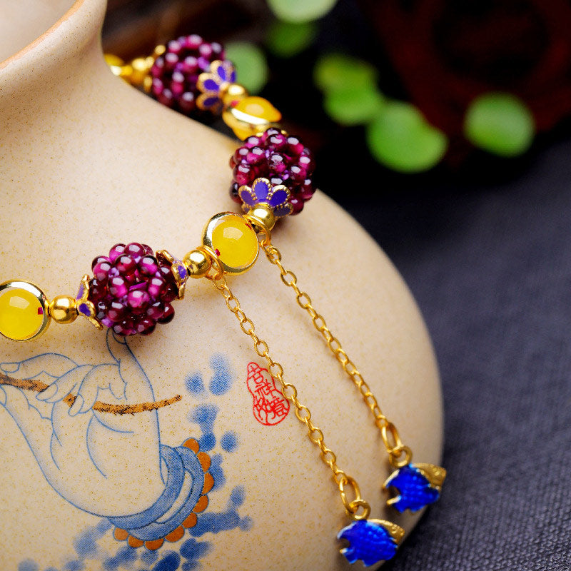 Wear FengShui Tibetan Garnet Calm Bracelet