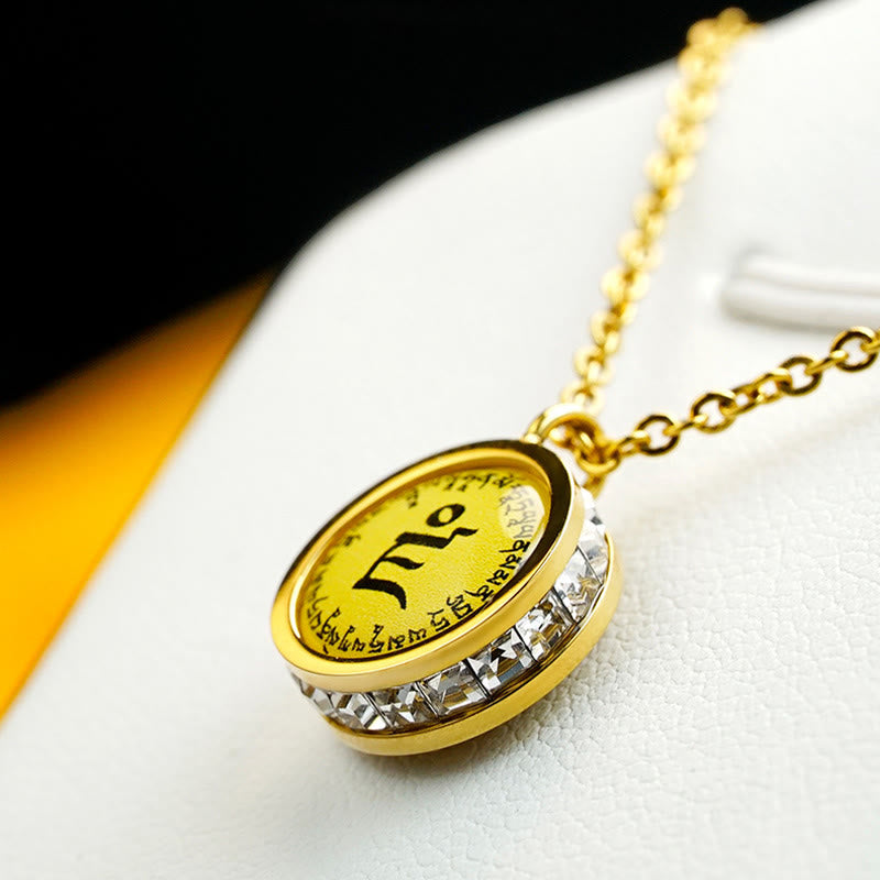 Wear FengShui Tibetan Yellow God Of Wealth Green Tara Buddha Serenity Titanium Steel Necklace Pendant