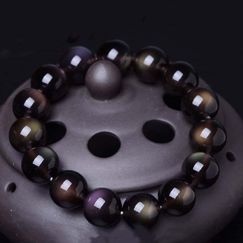 Wear FengShui Natural Rainbow Obsidian Positive Bracelet