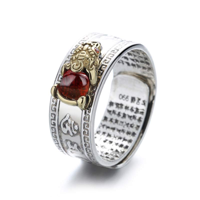 Wear FengShui Red Agate PiXiu Wealth Ring
