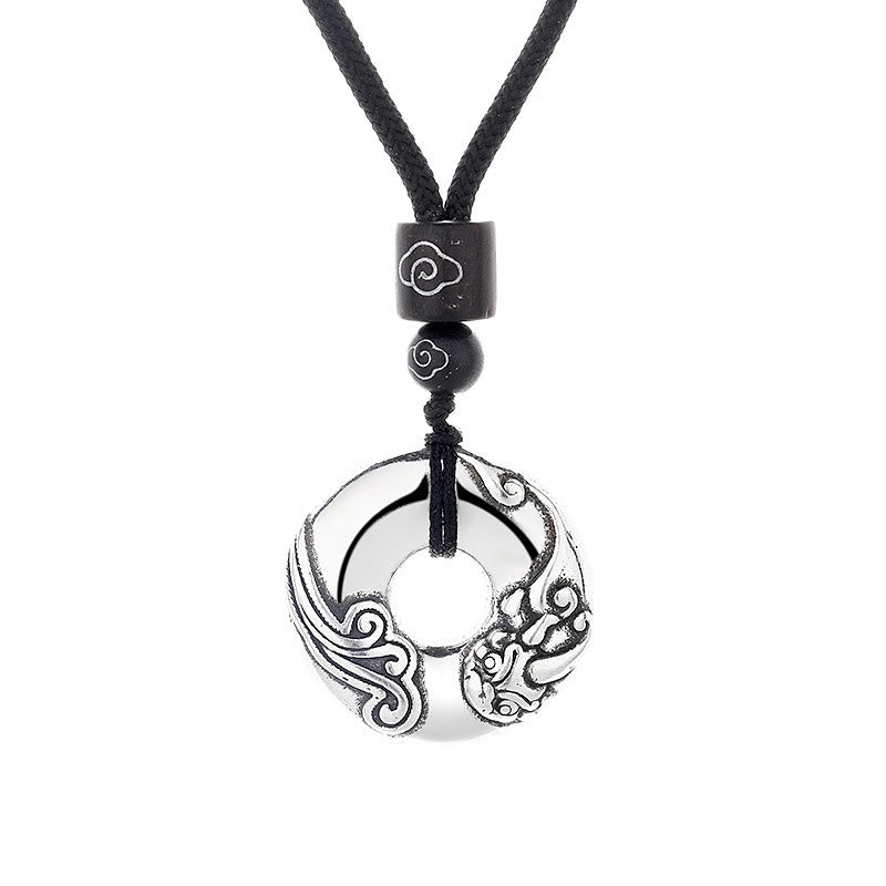 Wear FengShui PiXiu Peace Buckle Copper Wealth Necklace Pendant