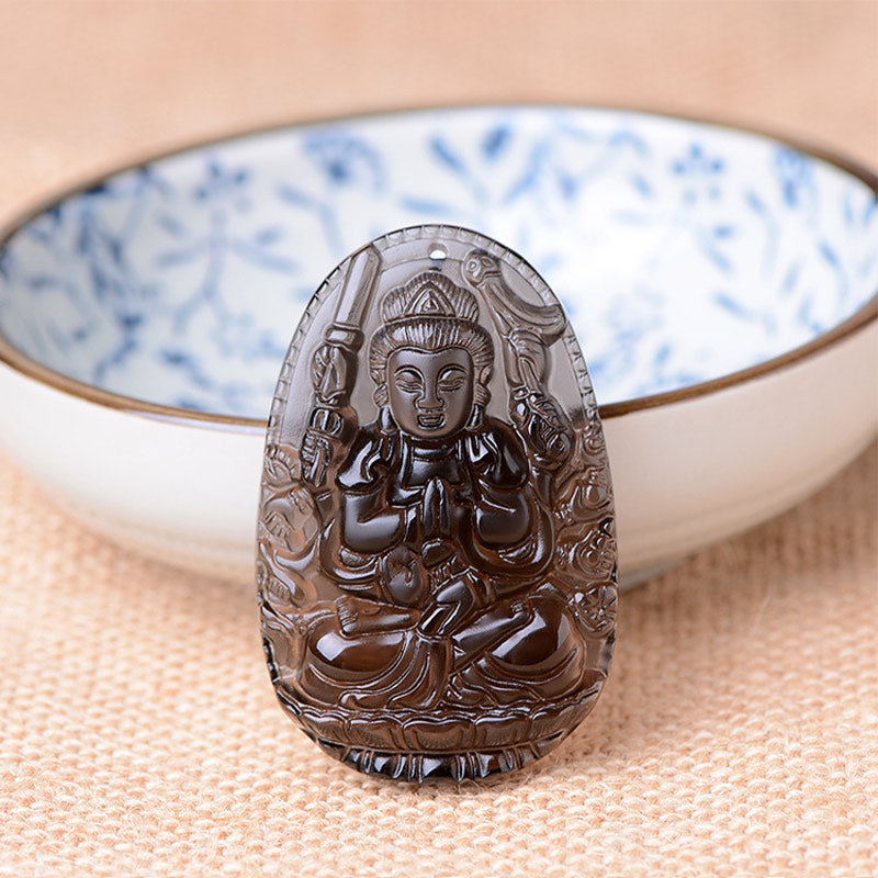 Wear FengShui Chinese Zodiac Obsidian Protection Necklace