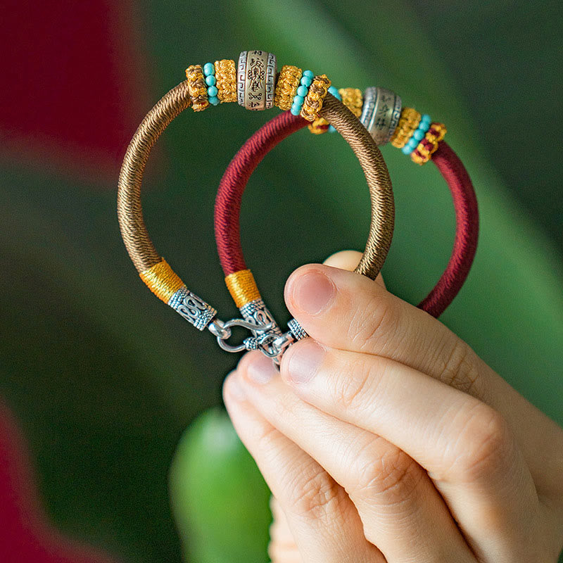 Wear FengShui Handmade Tibetan Amulet King Kong Knot Luck Protection Braided Bracelet