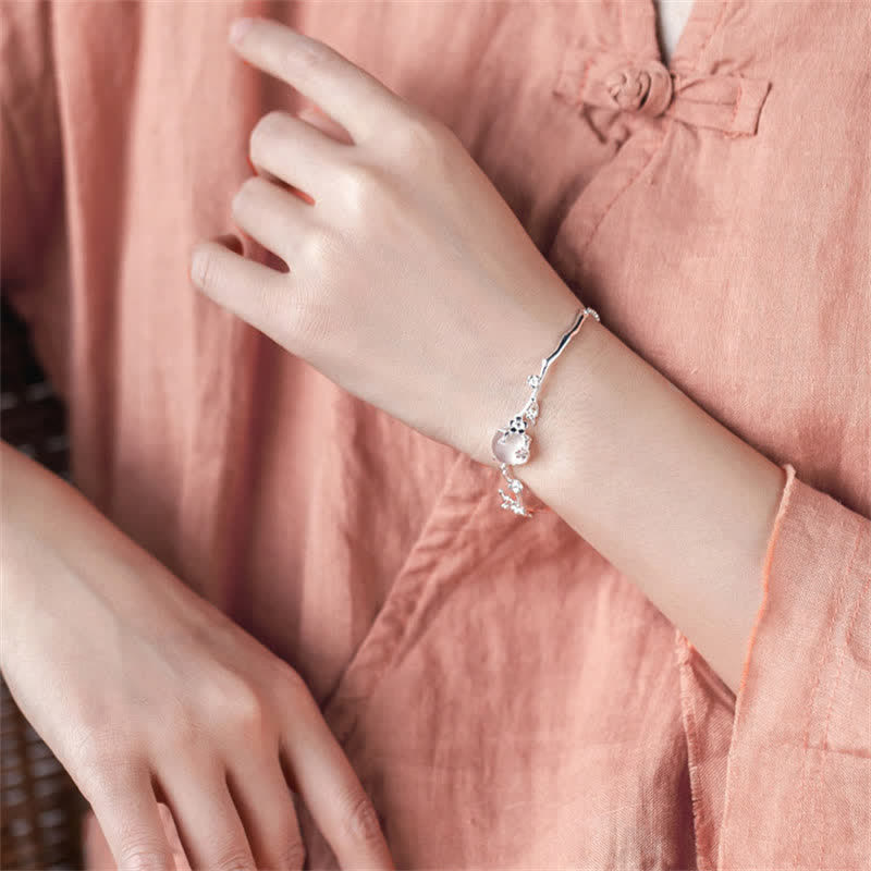 Wear FengShui Plum Blossom Chalcedony Positive Bracelet