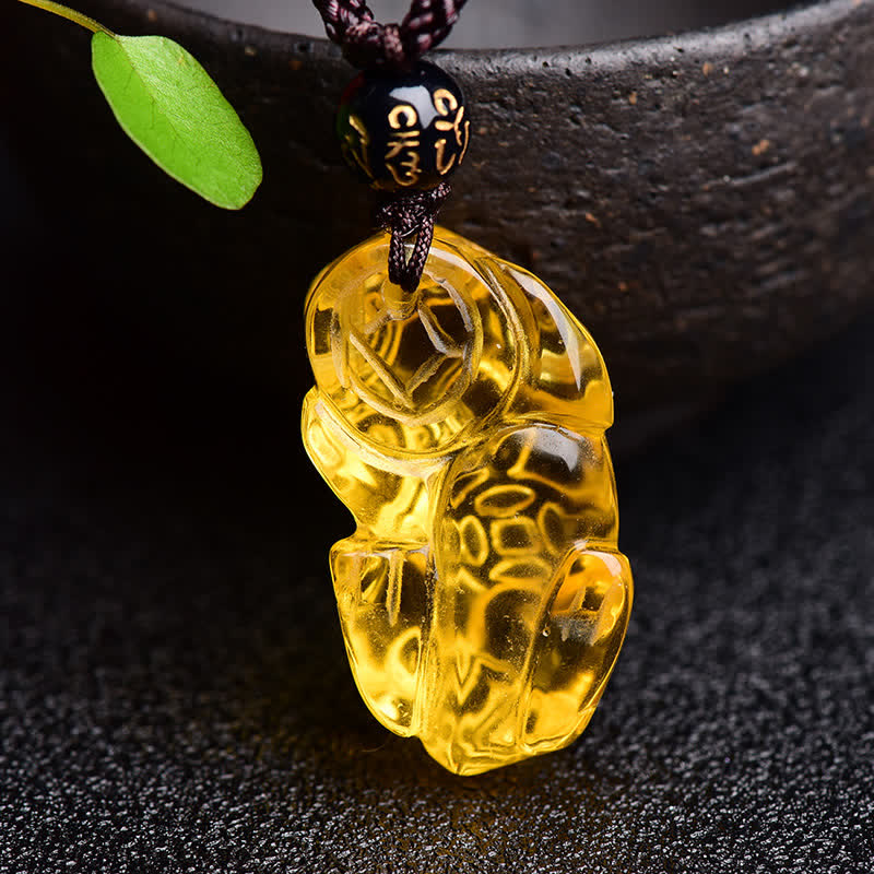 Wear FengShui FengShui Citrine PiXiu Wealth Necklace Pendant