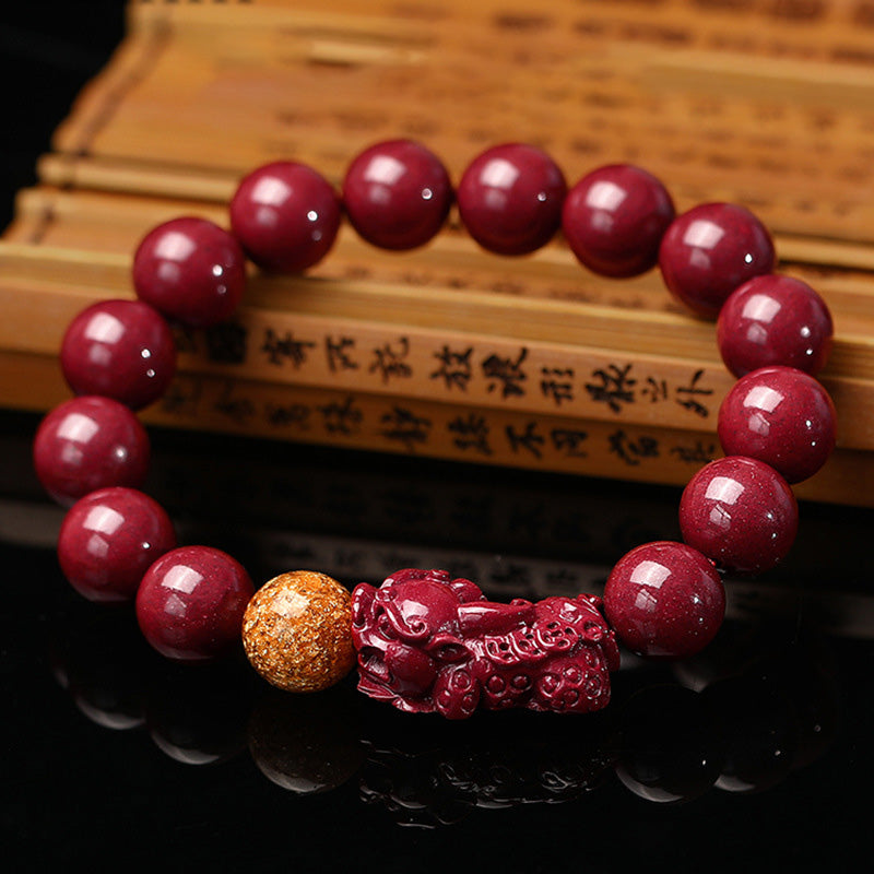 Wear FengShui Tibetan Cinnabar Pixiu Calm Bracelet