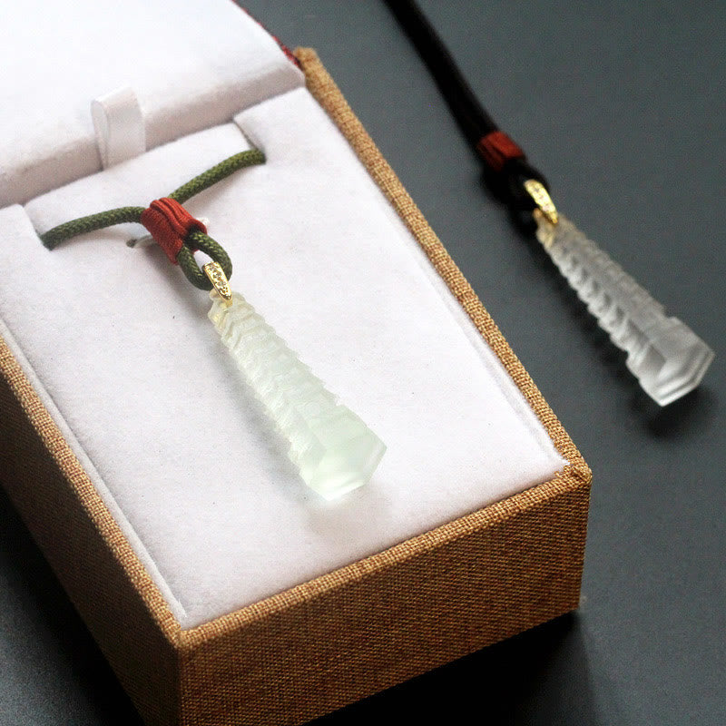 Wear FengShui Liuli Ancient Pagoda Wisdom Necklace