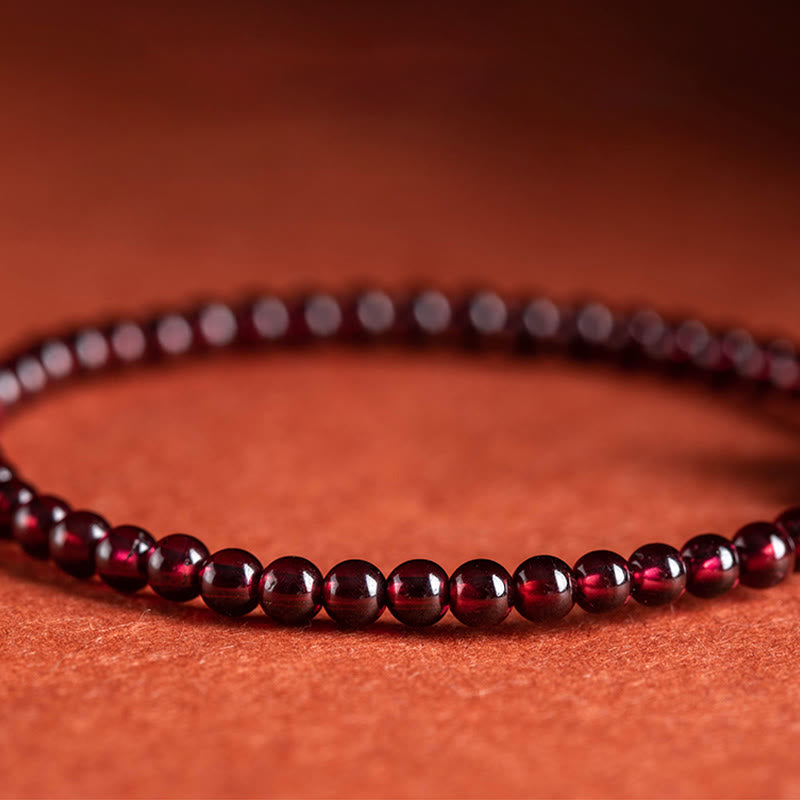 Wear FengShui Garnet Cinnabar PiXiu Blessing Calm String Bracelet
