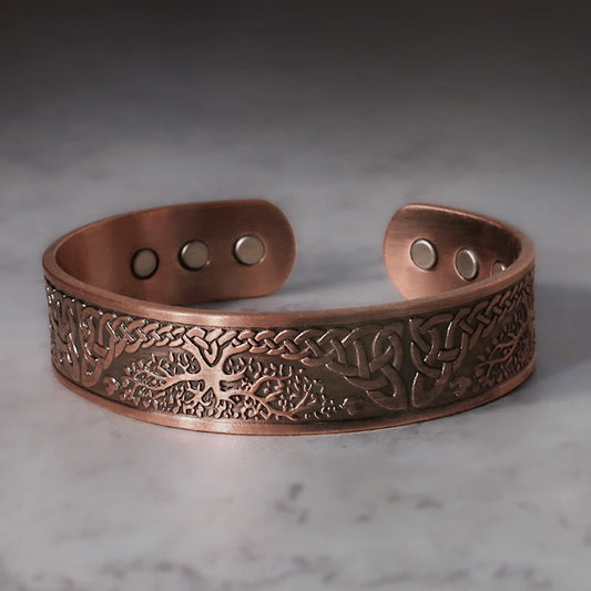 Wear FengShui Lucky Tree Of Life Balance Magnetic Adjustable Cuff Bracelet Bangle