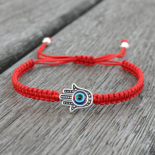 Wear FengShui Handmade Hamsa Symbol Protection Luck String Bracelet