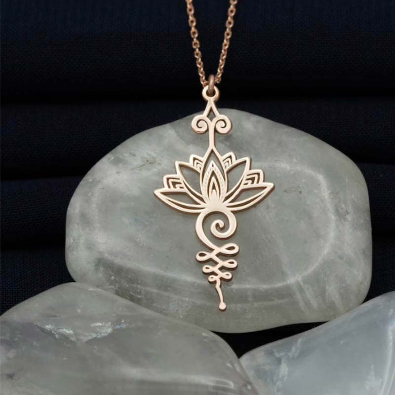 Wear FengShui Lotus Luck Wealth Necklace Pendant