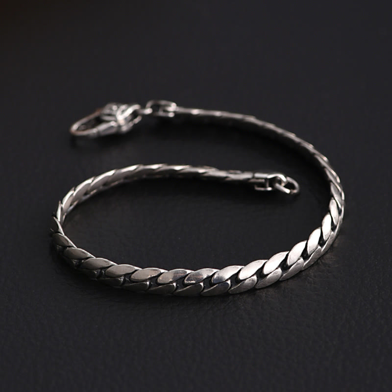 Wear FengShui Double Dorje Vajra Strength Punk Copper Chain Bracelet Necklace