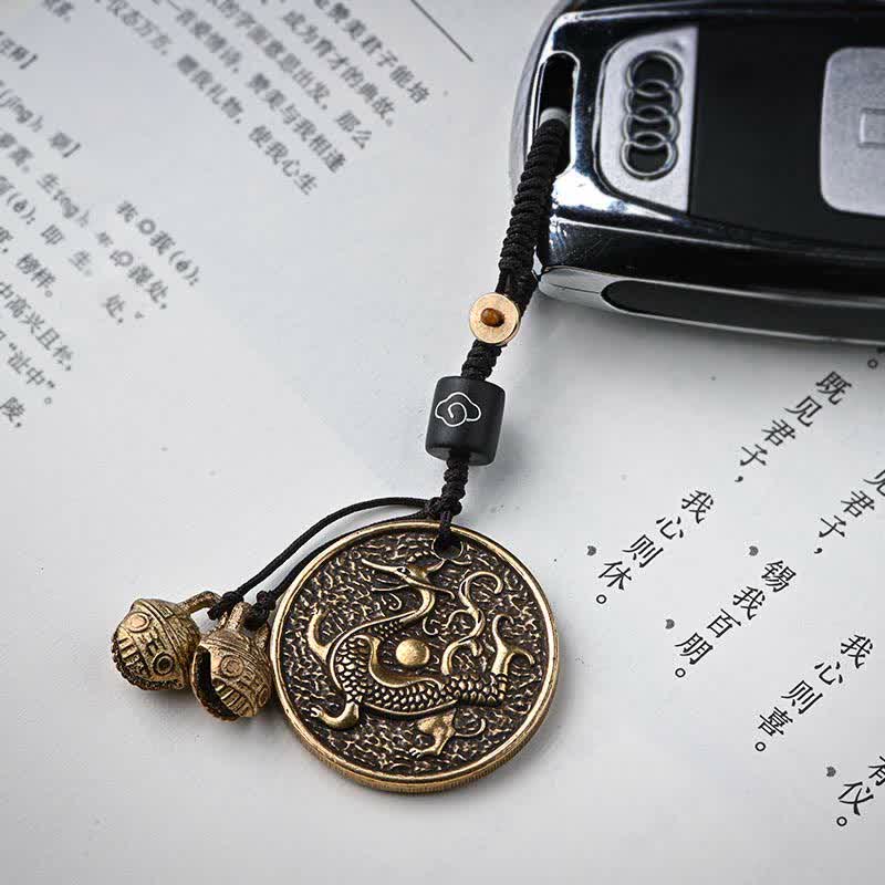 Wear FengShui Four Symbols Azure Dragon White Tiger Vermilion Bird Black Tortoise Key Chain
