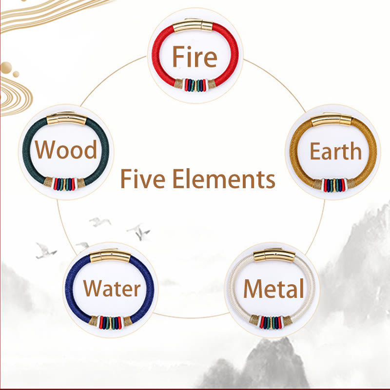 Wear FengShui Tibetan Handmade Colorful King Kong Knot Five Elements Luck Braid String Bracelet