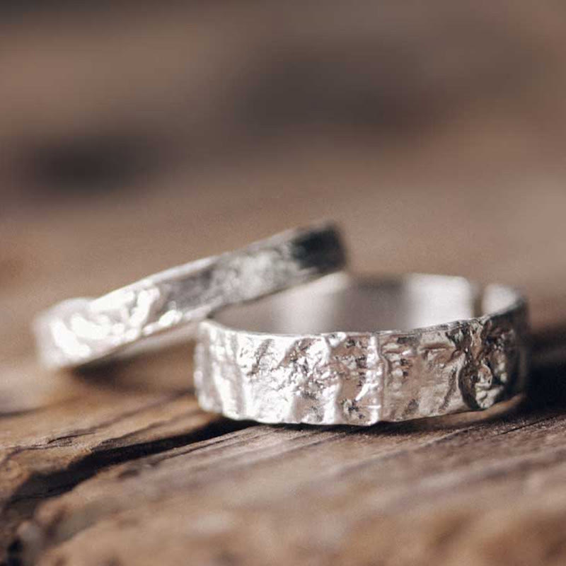 Wear FengShui 925 Sterling Silver Simple Design Blessing Couple Ring