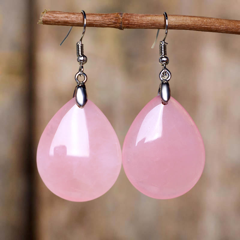 Wear FengShui Natural Aventurine Dangle Healing Drop Earrings