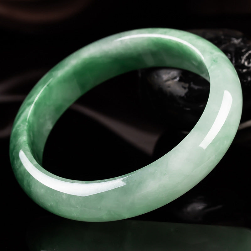 Wear FengShui Natural Jade Fortune Blessing Bangle Bracelet