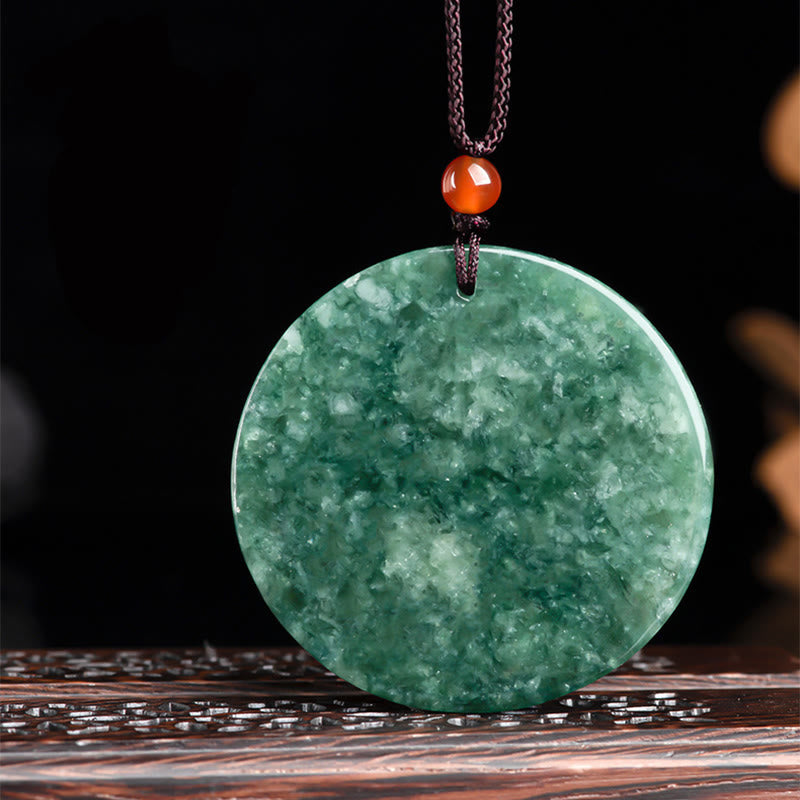 Wear FengShui Natural Jade Kirin Abundance String Necklace Pendant