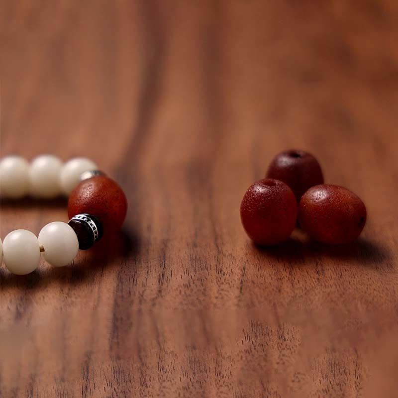Wear FengShui Tibet 108 Mala Beads Bodhi Seed Bagua Vajra Dzi Bead Gray Agate Wealth Bracelet