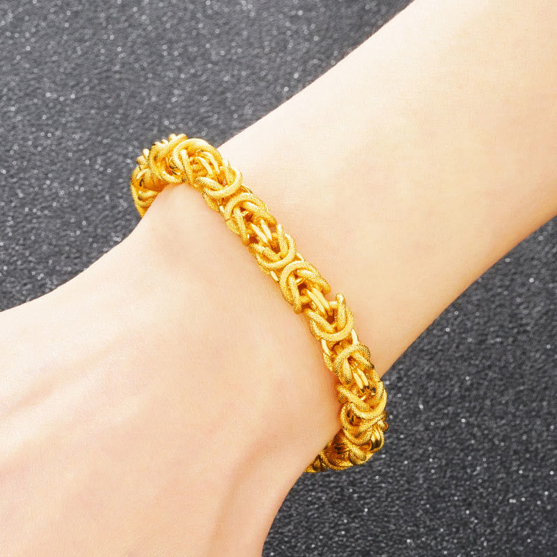 Wear FengShui 24k Gold Plated Double Headed Dragon Protection Bracelet