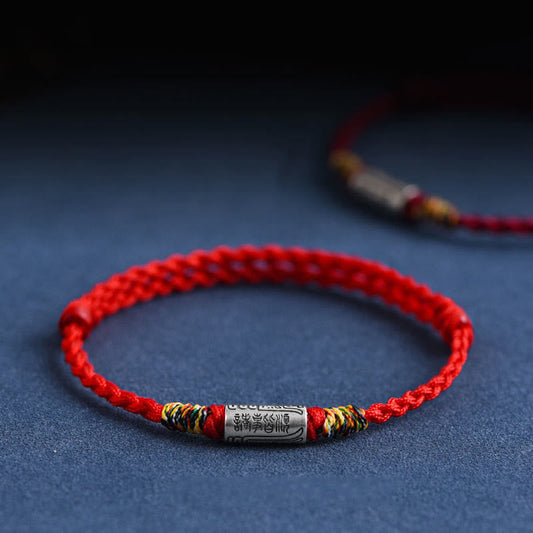Wear FengShui Handcrafted 925 Sterling Silver Everything Goes Well Design Protection Strength Bracelet Anklet