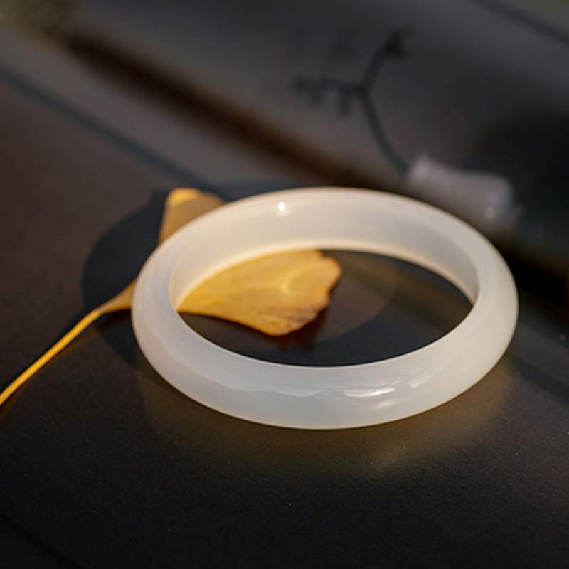 Wear FengShui Natural Chalcedony Harmony Positive Bracelet Bangle