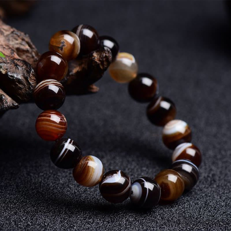 Wear FengShui Tibetan Sardonyx Happiness Positive Bracelet