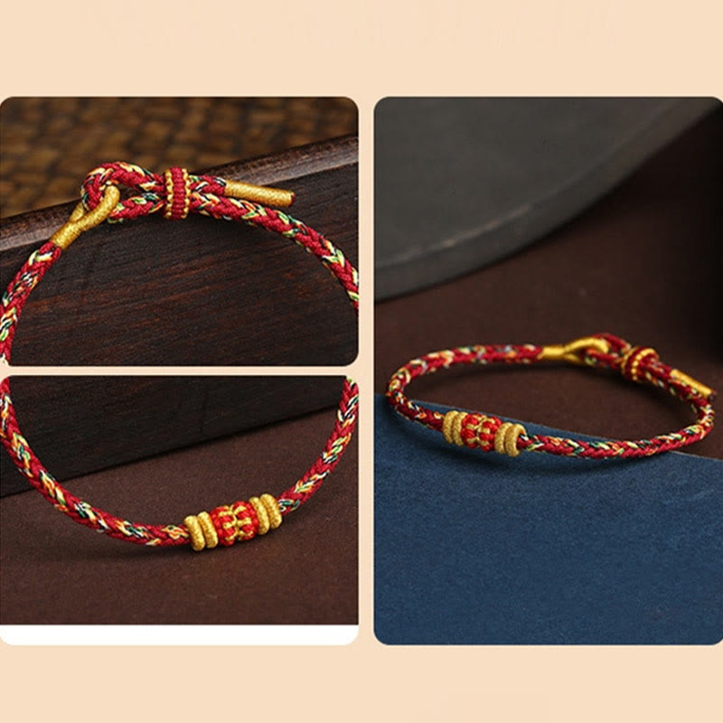 Wear FengShui Handmade Colorful Rope King Kong Knot Braided Luck Bracelet