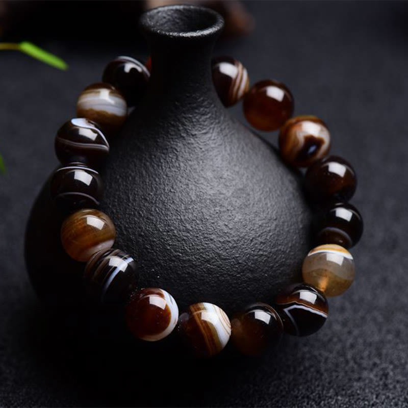 Wear FengShui Tibetan Sardonyx Happiness Positive Bracelet