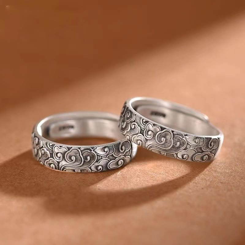 Wear FengShui Vintage Auspicious Clouds Pattern Luck Ring