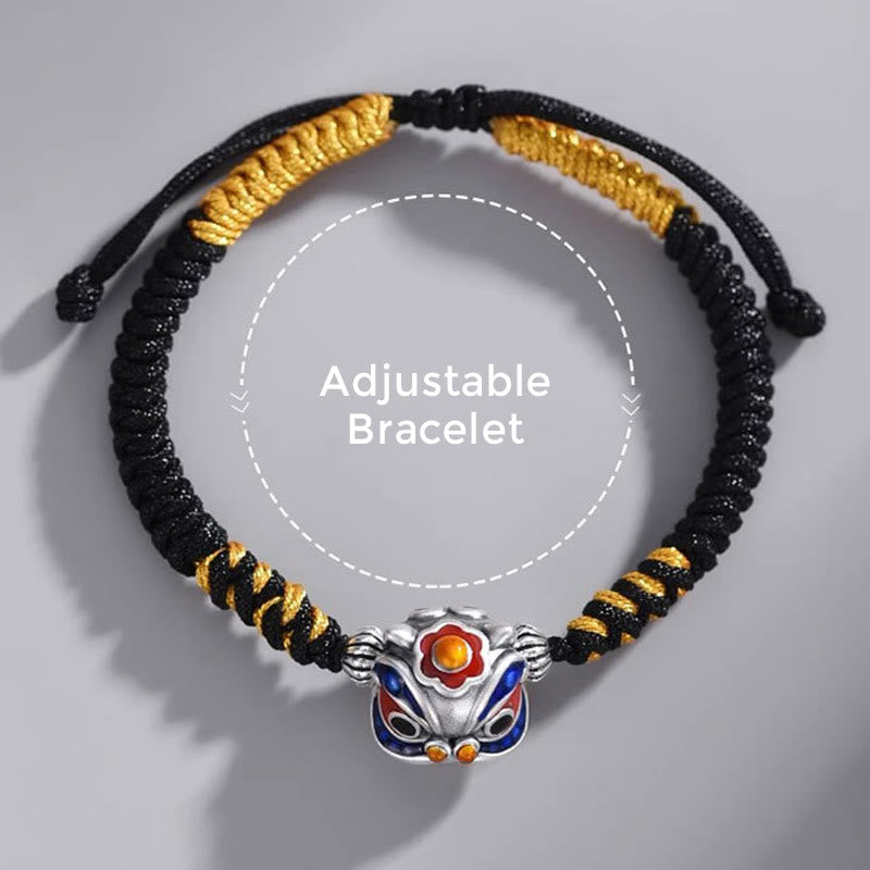 Wear FengShui Handmade Dancing Lion Luck Braided String Bracelet
