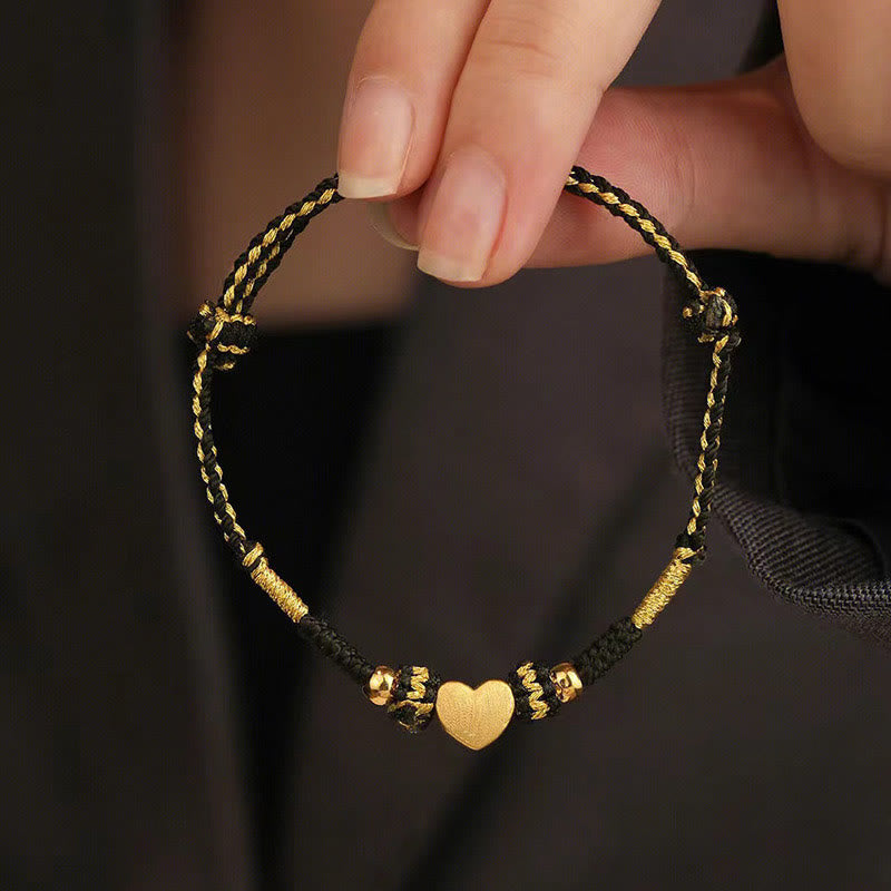 Wear FengShui Tibet Handmade Love Heart King Kong Knot Luck Braided Bracelet