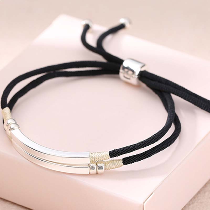 Wear FengShui 925 Sterling Silver Red String Layered Braid Bracelet
