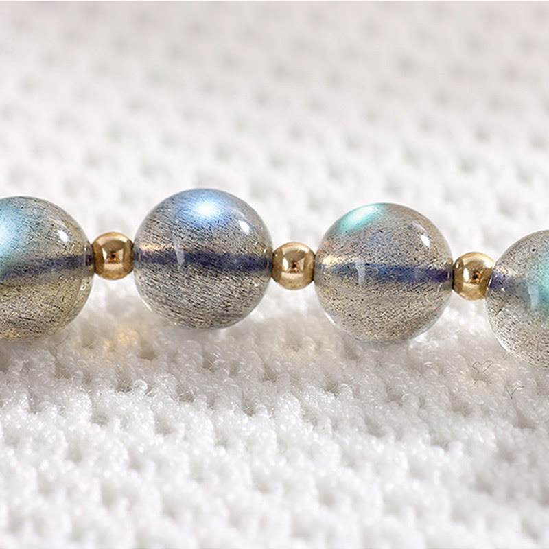 Wear FengShui 14k Gold Plated Natural Moonstone Healing Love Bracelet