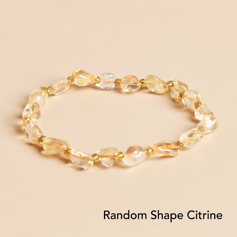Wear FengShui Natural Irregular Shape Stone Crystal Meditation Balance Bracelet