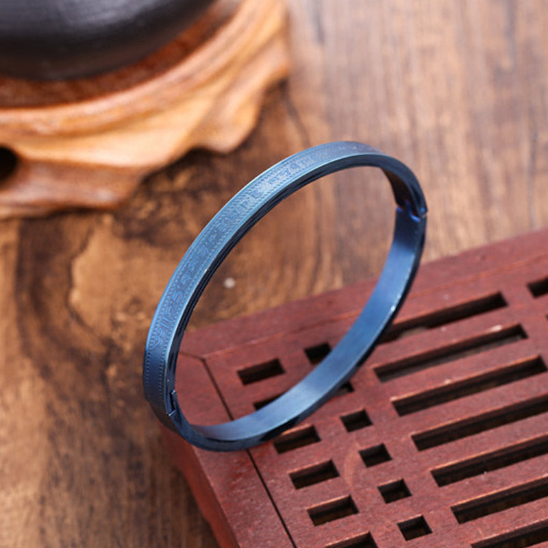 Wear FengShui Titanium Steel Blessing Bracelet Bangle