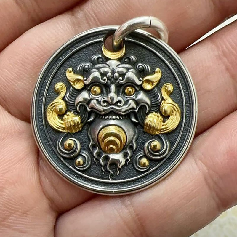 Wear FengShui Tibetan Kirtimukha Amulet Healing Necklace Pendant
