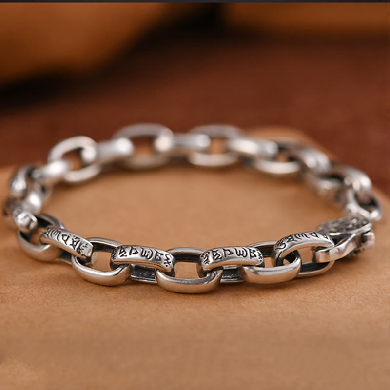 Wear FengShui Om Mani Padme Hum Double Dorje Copper Engraved Wisdom Bracelet