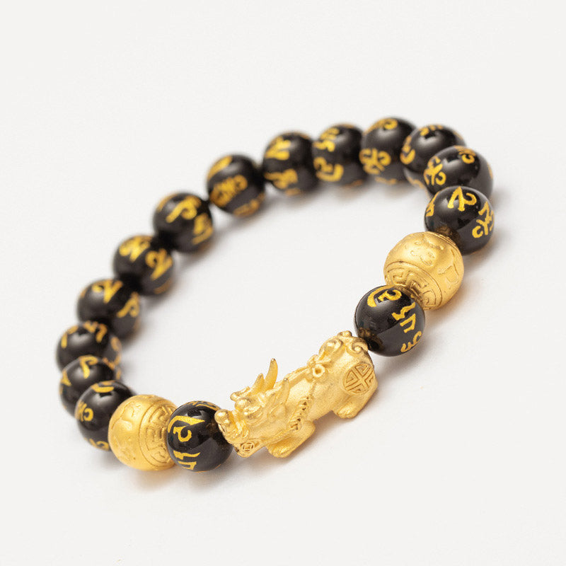 Wear FengShui FengShui PiXiu Obsidian Wealth Bracelet