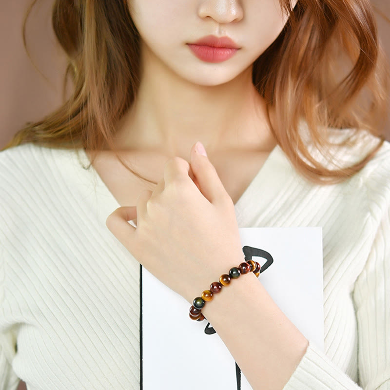 Wear FengShui Natural Tiger Eye Positive Protection Bracelet