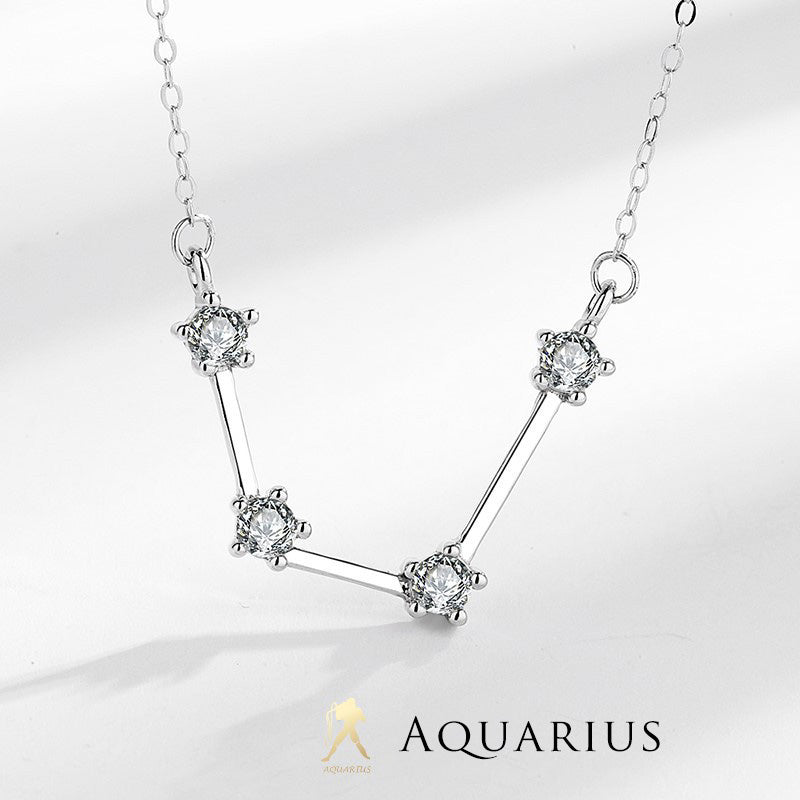 Wear FengShui 925 Sterling Silver 12 Constellations of the Zodiac Astrology Blessing Necklace Pendant